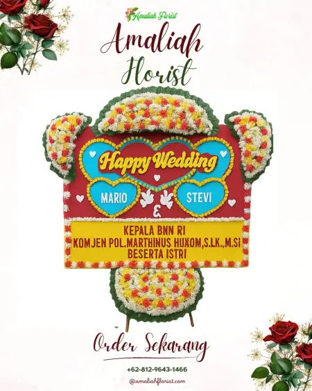 Papan Bunga Pernikahan Purbosembodo